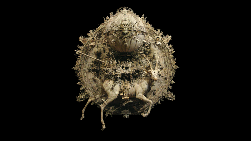 Illustration for article titled Kris Kuksi's Beautiful Art is Made From the Bones of Dead Model Kits
